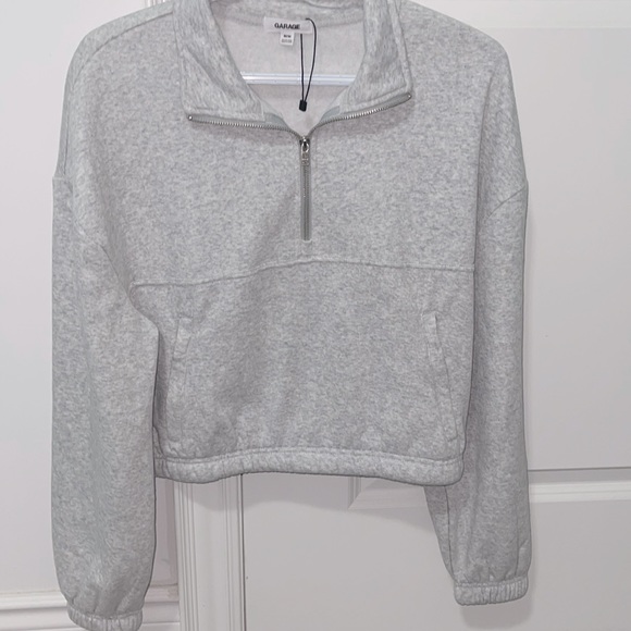 Garage Grey half zip up sweater - Picture 1 of 1